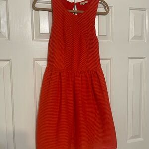 Anthropologie Bordeaux Red Fit and Flare Halter Dress - Medium